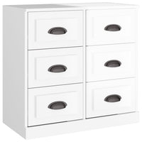 Credenza Bianco Lucido 70x35,5x67,5 cm in Legno Multistrato 816434