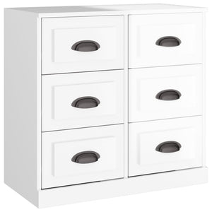 Credenza Bianco Lucido 70x35,5x67,5 cm in Legno Multistrato 816434
