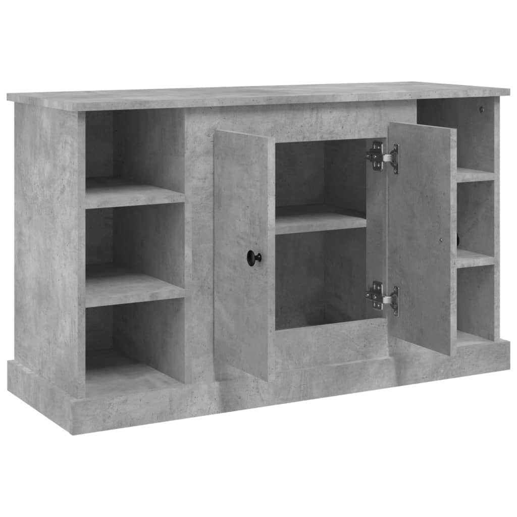 Credenza-Buffet-Armadio da cucina Grigio Cemento 100x35,5x60 cm in Legno Multistrato