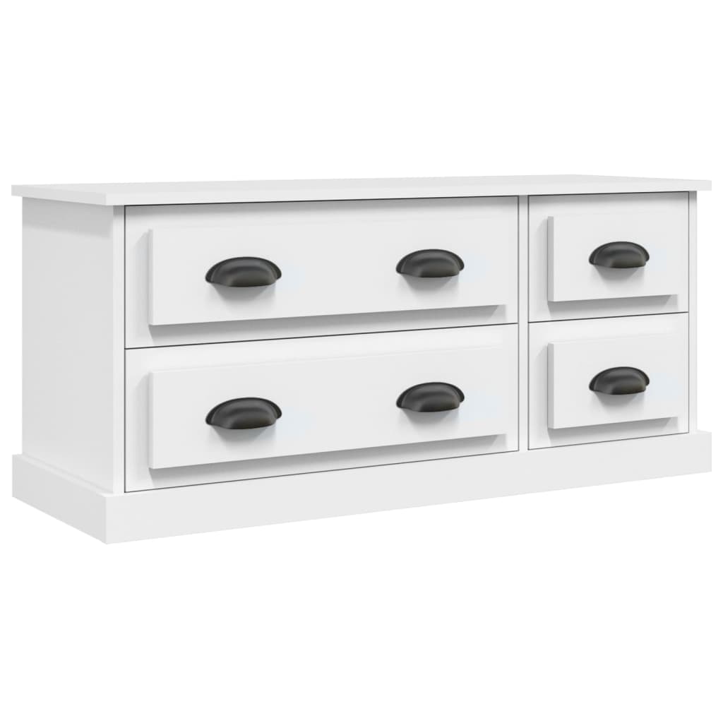 Mobile Porta TV-Mobile per TV-Credenza TV Bianco 100x35,5x45 cm in Legno Multistrato 596696