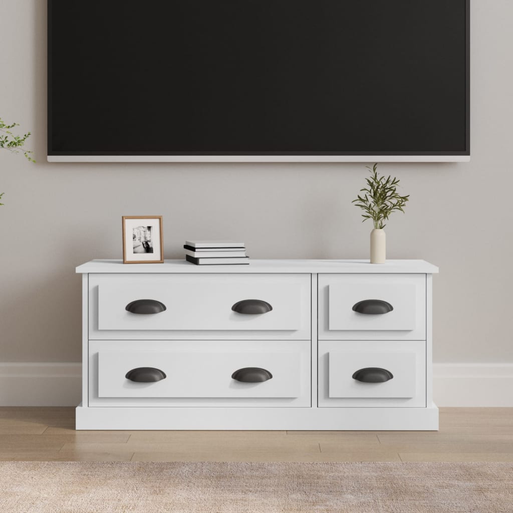 Mobile Porta TV-Mobile per TV-Credenza TV Bianco 100x35,5x45 cm in Legno Multistrato 596696