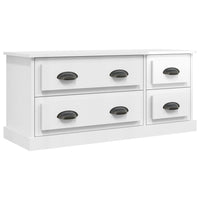 Mobile Porta TV Bianco Lucido 100x35,5x45 cm Legno Multistrato 816450