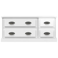 Mobile Porta TV Bianco Lucido 100x35,5x45 cm Legno Multistrato 816450