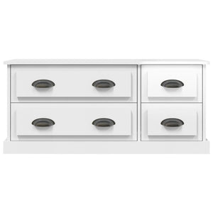Mobile Porta TV Bianco Lucido 100x35,5x45 cm Legno Multistrato 816450
