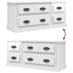 Mobile Porta TV Bianco Lucido 100x35,5x45 cm Legno Multistrato 816450