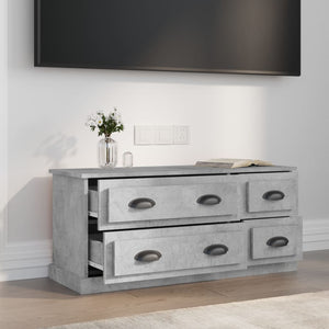Mobile Porta TV Grigio Cemento 100x35,5x45cm Legno Multistrato 816452