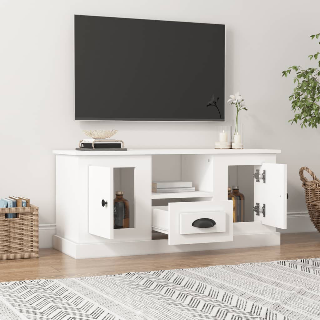 Mobile Porta TV-Mobile per TV-Credenza TV Bianco 100x35,5x45 cm in Legno Multistrato 947162