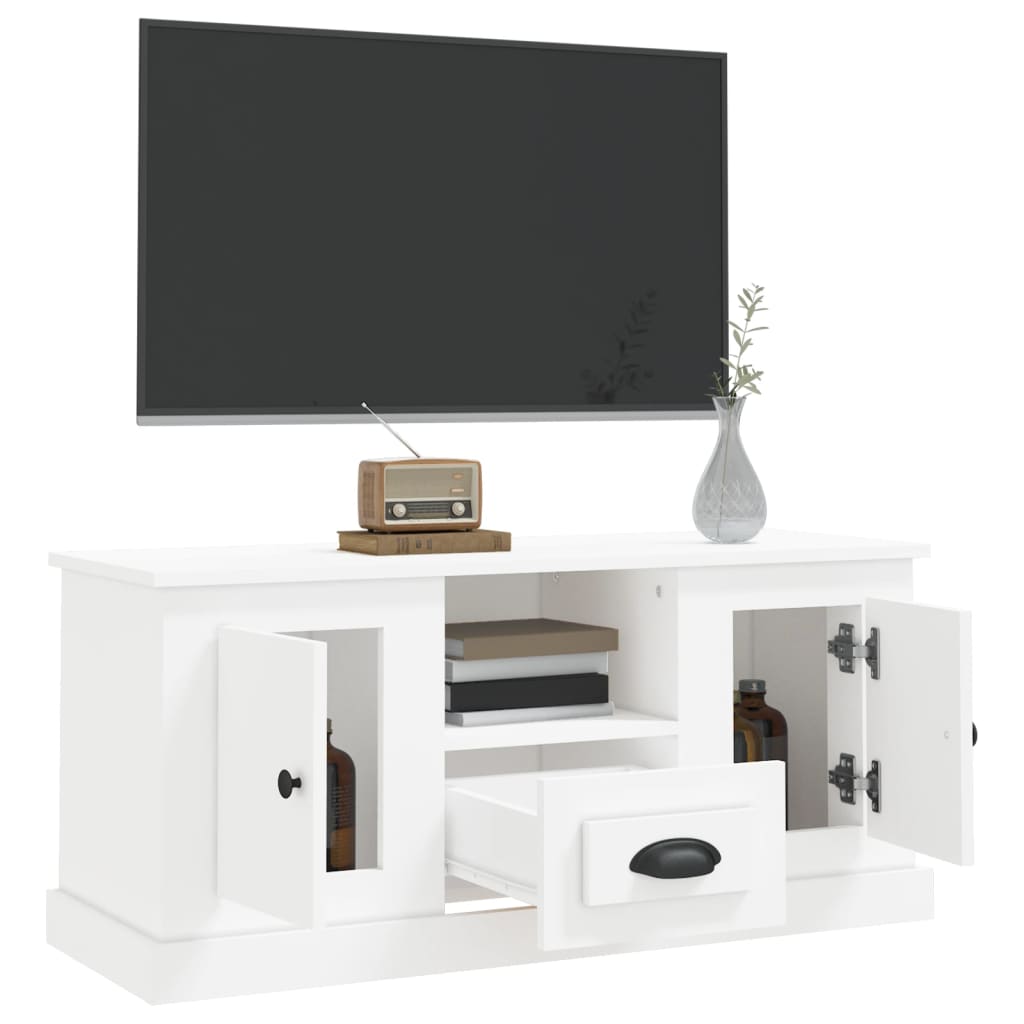 Mobile Porta TV-Mobile per TV-Credenza TV Bianco 100x35,5x45 cm in Legno Multistrato 947162