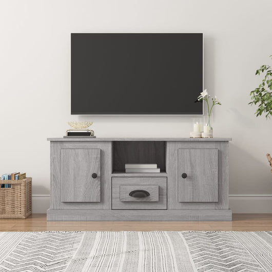 Mobile TV-Credenza TV-Console TV Grigio Sonoma 100x35,5x45 cm in Legno Multistrato 874758