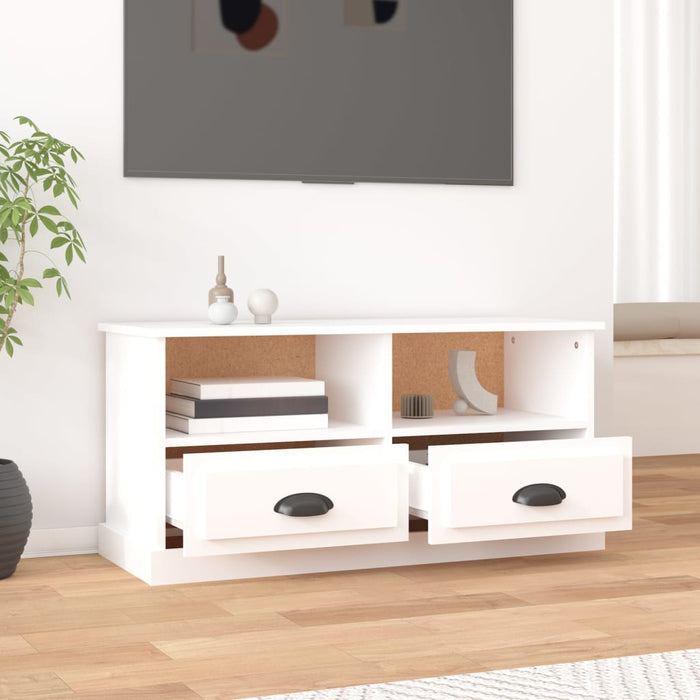Mobile Porta TV Bianco 93x35,5x45 cm in Legno Multistrato 816464