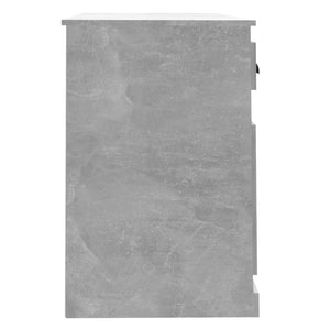 Scrivania Cassetto Grigio Cemento 115x50x75cm Legno Multistrato 816476