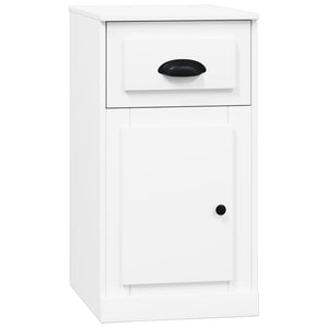 Mobiletto con Cassetto Bianco 40x50x75 cm in Legno Multistrato