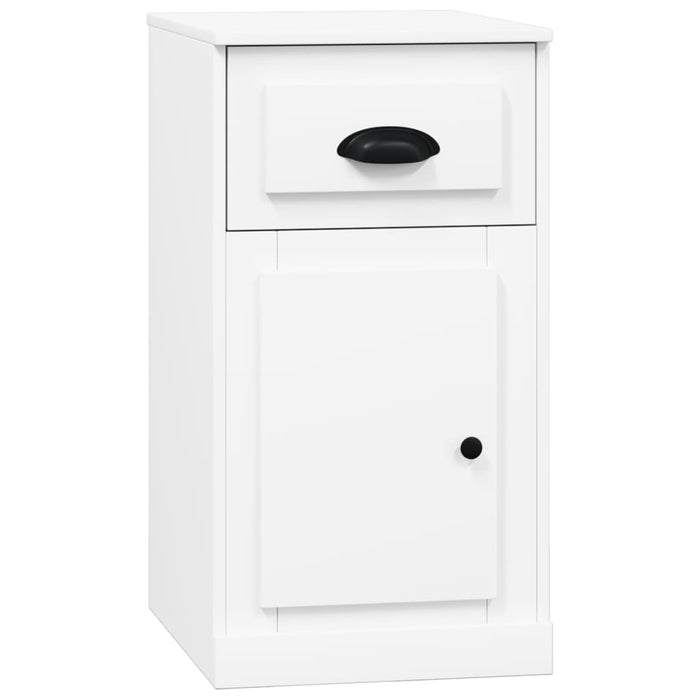 Mobiletto con Cassetto Bianco 40x50x75 cm in Legno Multistrato
