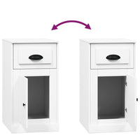 Mobiletto con Cassetto Bianco 40x50x75 cm in Legno Multistrato