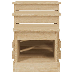 Tavolini da Salotto 3 pz Rovere Sonoma in Legno Multistrato 816491