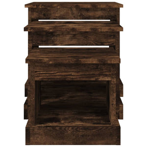 Tavolini da Salotto 3 pz Rovere Fumo in Legno Multistrato 816493