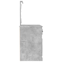 Toeletta tavolo da trucco mobile di design mobile per camera da letto con LED 90 x 50 x 132,5 cm multistrato grigio 02_0006313