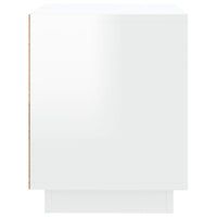 Comodini 2 pz Bianco Lucido 44x35x45 cm in Legno Multistrato 819841