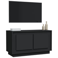 Mobile Porta TV Nero 80x35x45 cm in Legno Multistrato 819853