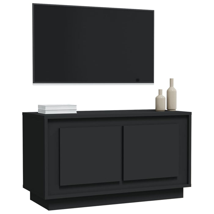 Mobile Porta TV Nero 80x35x45 cm in Legno Multistrato 819853