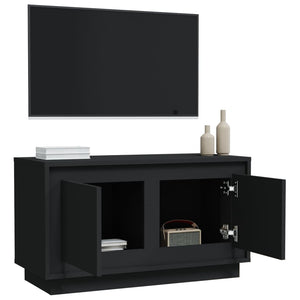 Mobile Porta TV Nero 80x35x45 cm in Legno Multistrato 819853