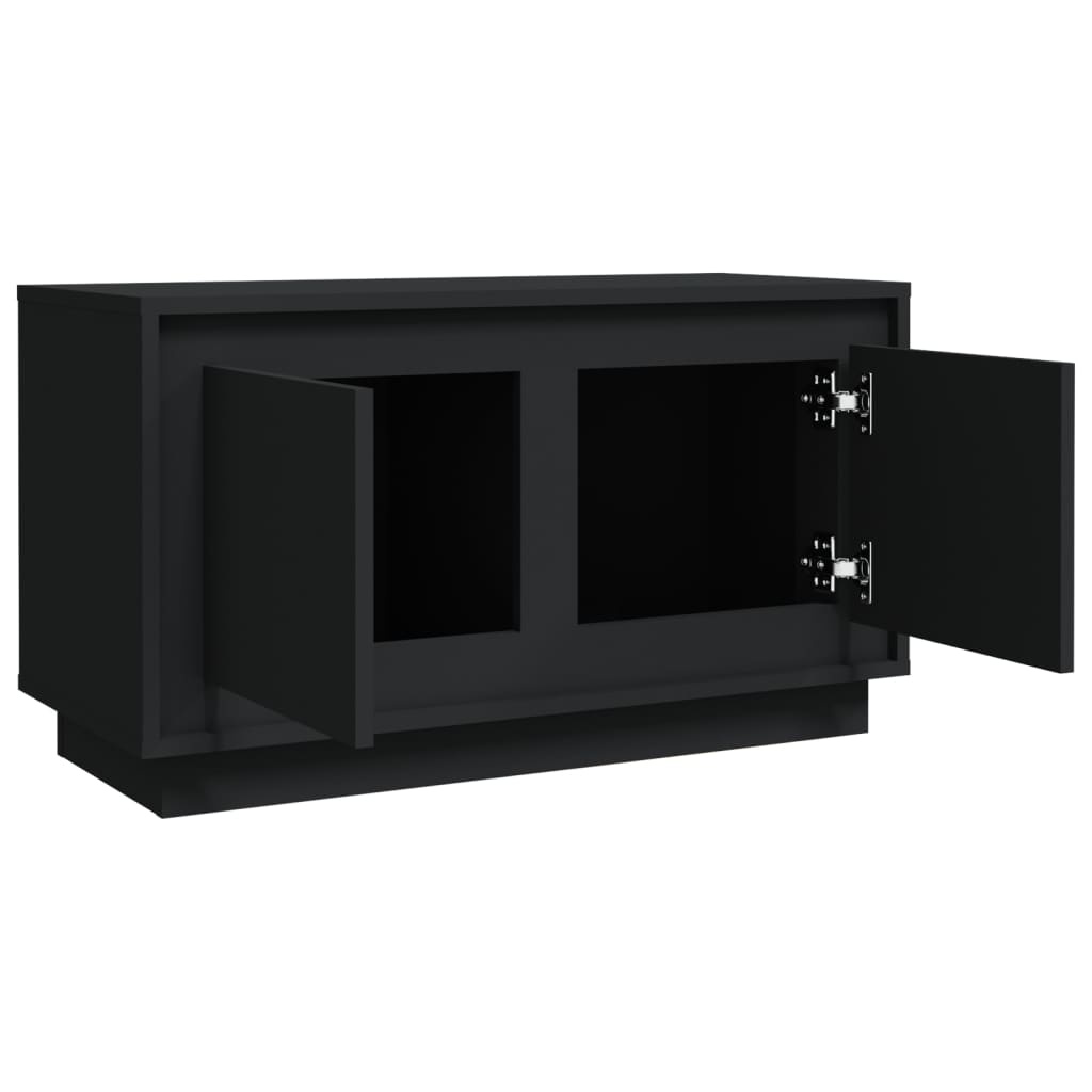 Mobile Porta TV Nero 80x35x45 cm in Legno Multistrato 819853