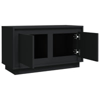 Mobile Porta TV Nero 80x35x45 cm in Legno Multistrato 819853