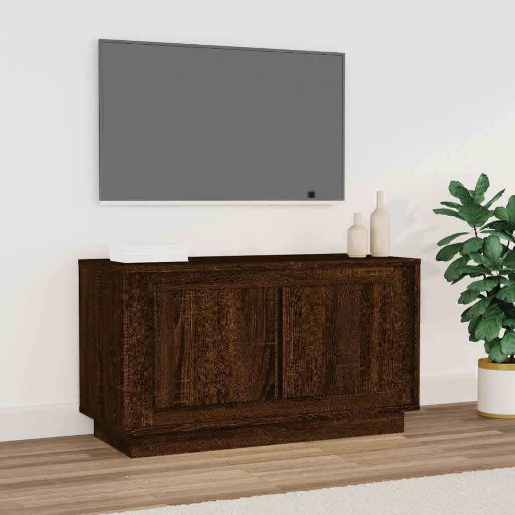 Mobile Porta TV Rovere Marrone 80x35x45 cm in Legno Multistrato 819859