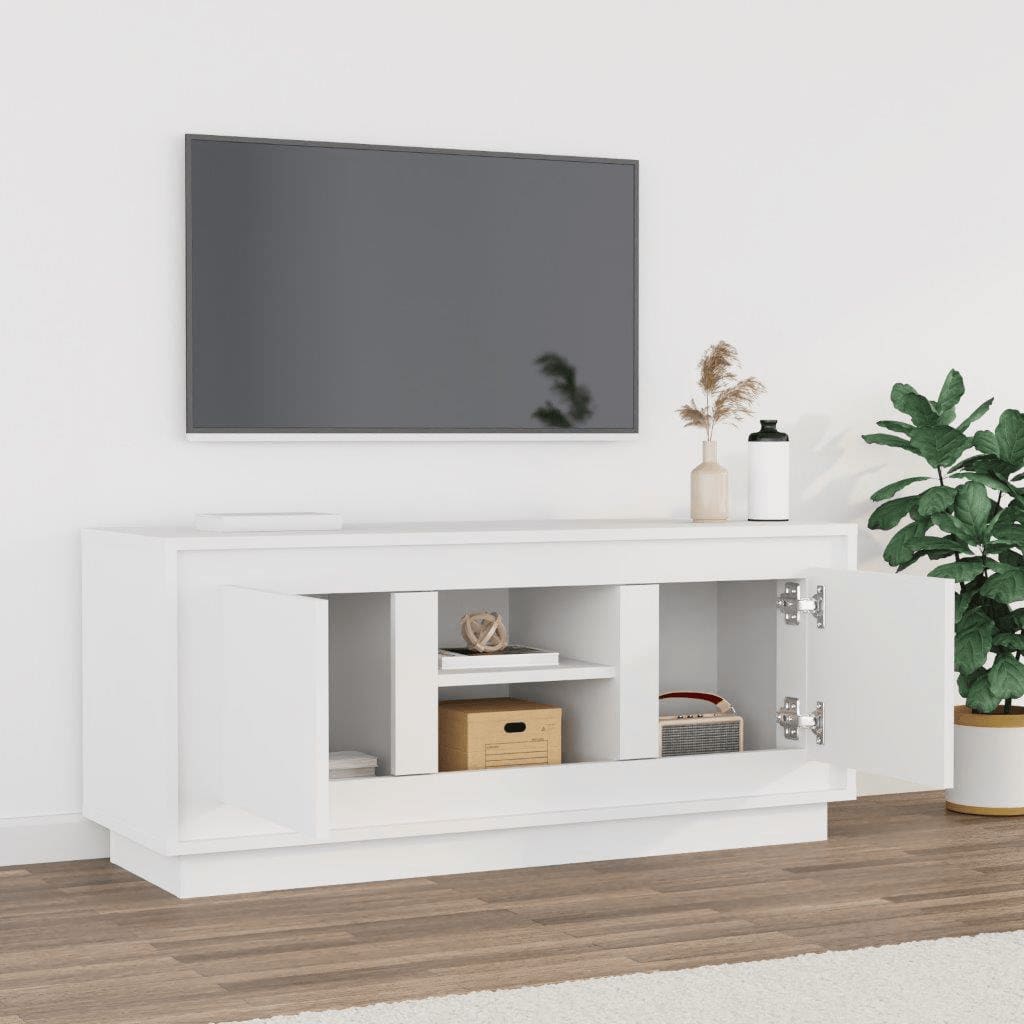 Mobile Porta TV-Mobile per TV-Credenza TV Bianco 102x35x45 cm in Legno Multistrato 299309