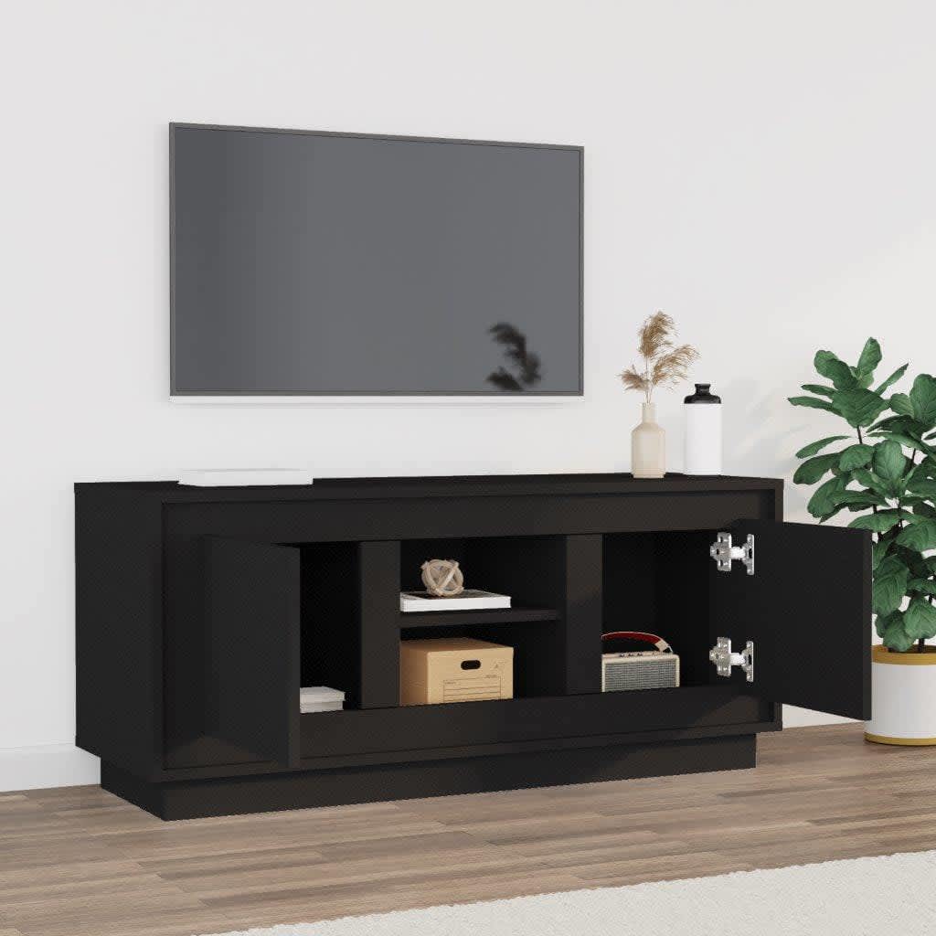 Mobile Porta TV Nero 102x35x45 cm in Legno Multistratocod mxl 121248