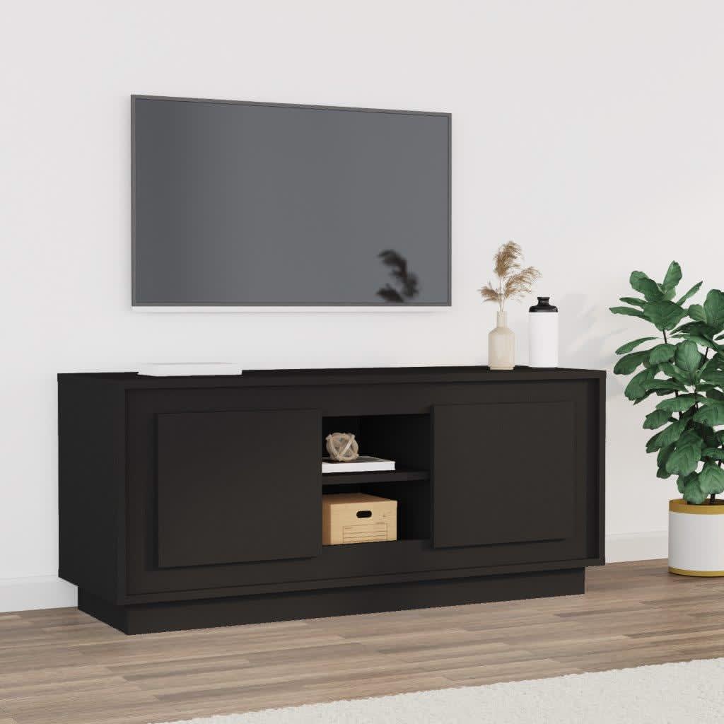 Mobile Porta TV Nero 102x35x45 cm in Legno Multistratocod mxl 121248
