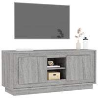 Mobile TV Grigio Sonoma 102x35x45 cm in Legno Multistrato 819866