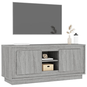 Mobile TV Grigio Sonoma 102x35x45 cm in Legno Multistrato 819866