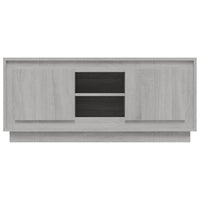 Mobile TV Grigio Sonoma 102x35x45 cm in Legno Multistrato 819866