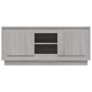 Mobile TV Grigio Sonoma 102x35x45 cm in Legno Multistrato 819866
