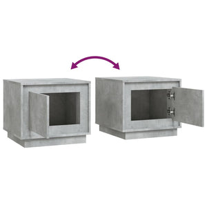 Tavolino da Salotto Grigio Cemento 51x50x44cm Legno Multistrato 819872