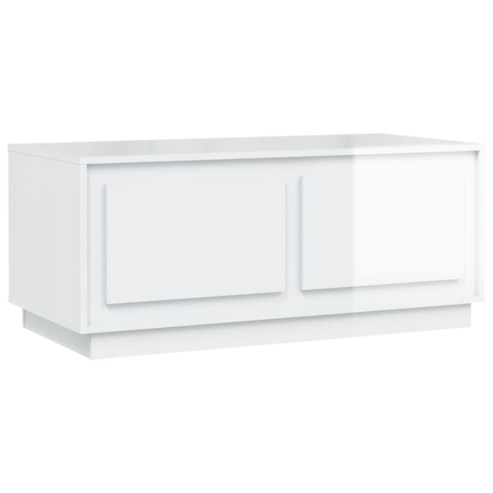 Tavolino da Salotto Bianco Lucido 102x50x44cm Legno Multistratocod mxl 82084