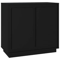 Credenza-Buffet-Armadio da cucina Nera 80x34x75 cm in Legno Multistrato