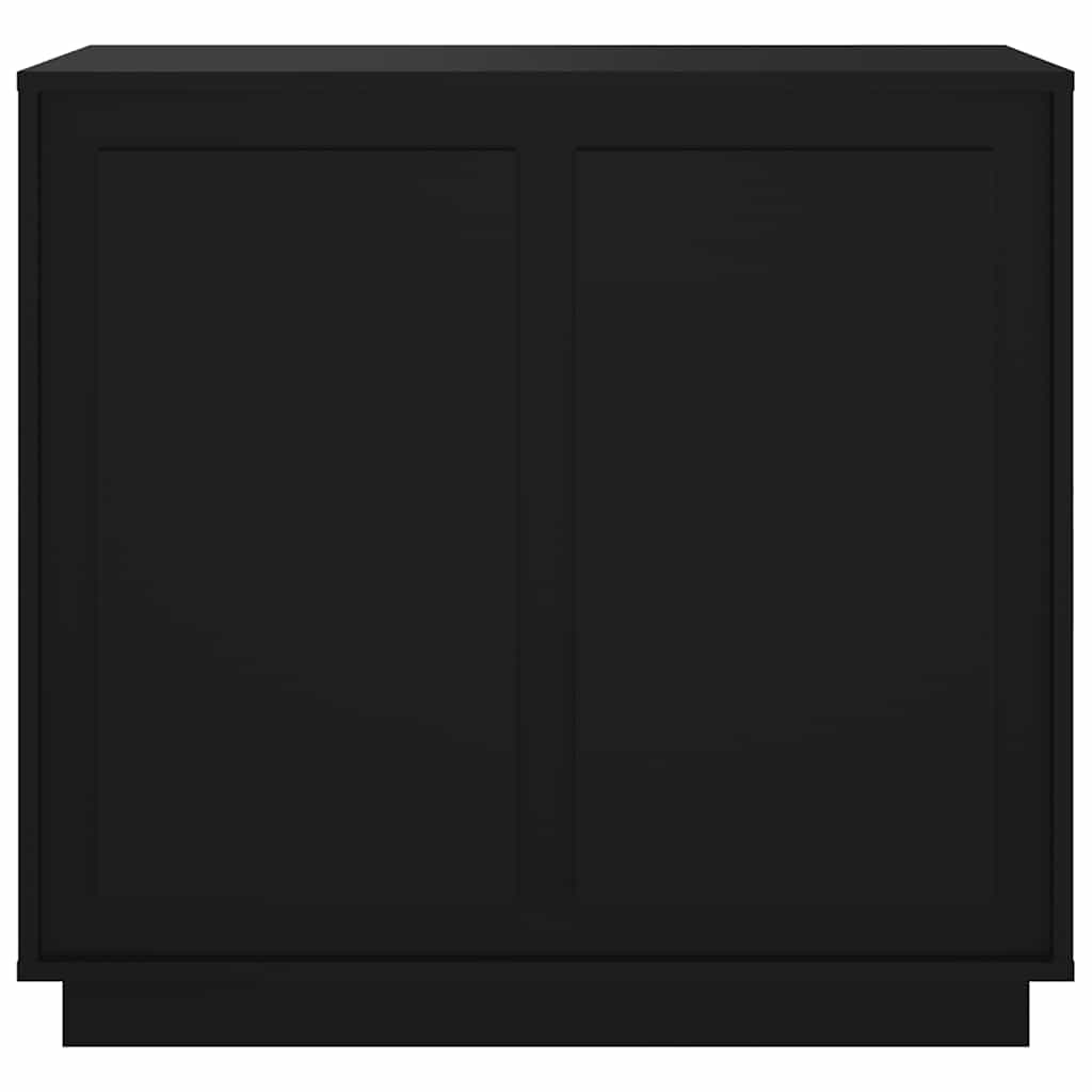 Credenza-Buffet-Armadio da cucina Nera 80x34x75 cm in Legno Multistrato