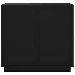 Credenza-Buffet-Armadio da cucina Nera 80x34x75 cm in Legno Multistrato