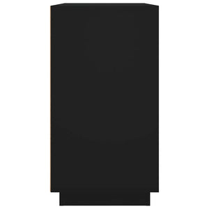 Credenza-Buffet-Armadio da cucina Nera 80x34x75 cm in Legno Multistrato