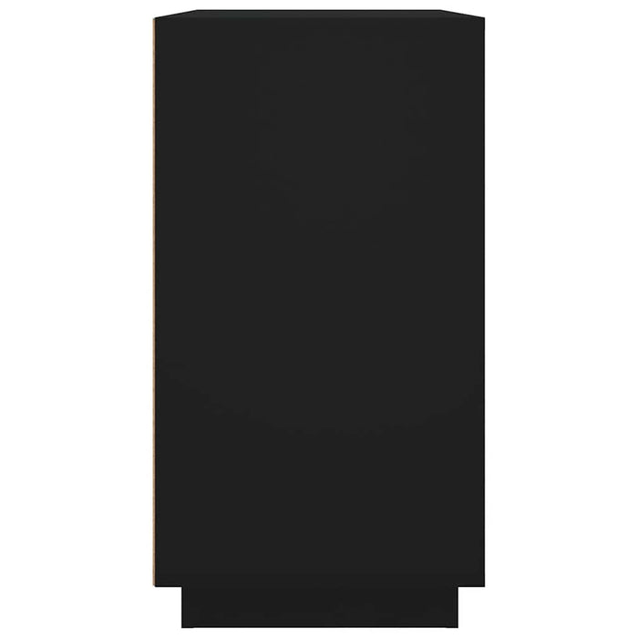 Credenza-Buffet-Armadio da cucina Nera 80x34x75 cm in Legno Multistrato