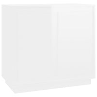 Credenza Bianco Lucido 80x34x75 cm in Legno Multistrato 819886