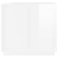 Credenza Bianco Lucido 80x34x75 cm in Legno Multistrato 819886