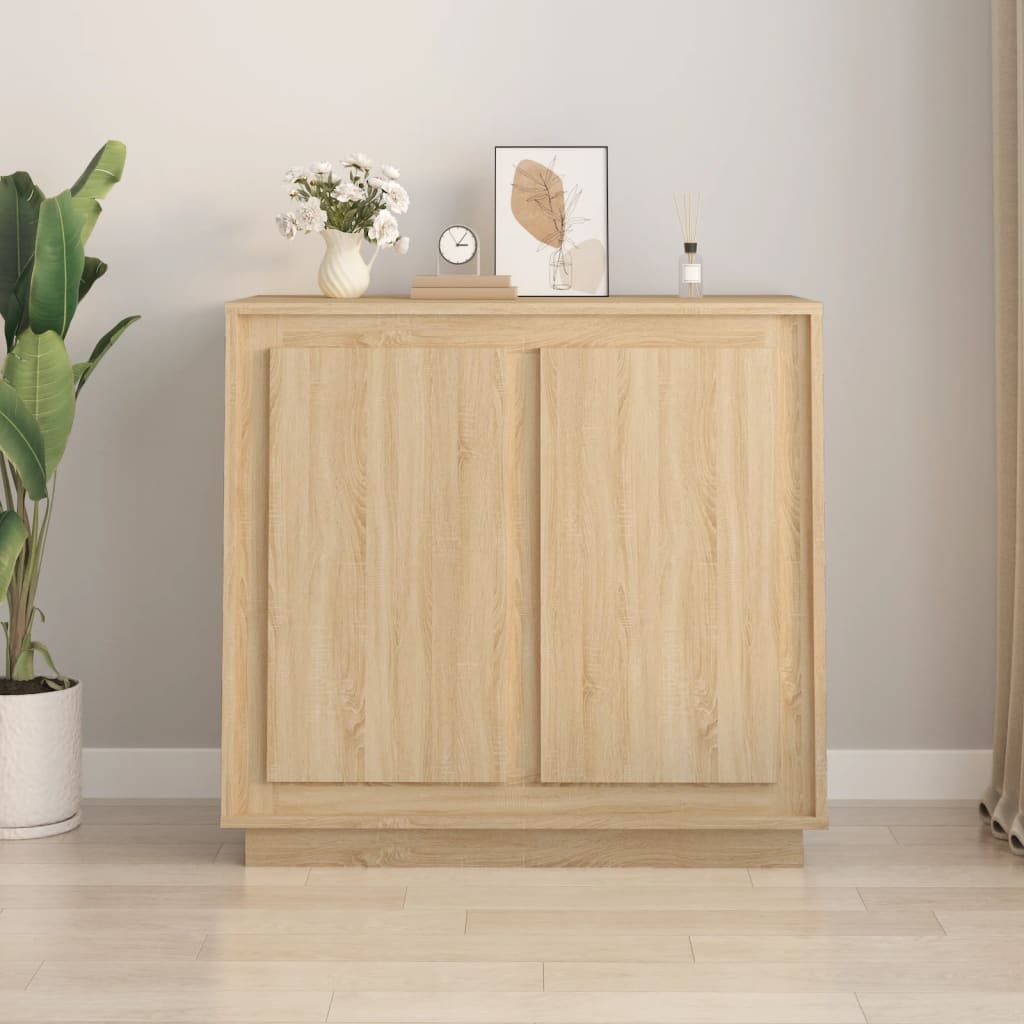 Credenza-Buffet-Armadio da cucina Rovere Sonoma 80x34x75 cm in Legno Multistrato