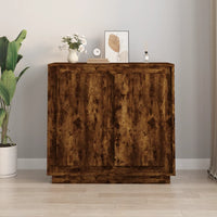 Credenza Rovere Fumo 80x34x75 cm in Legno Multistrato 819889