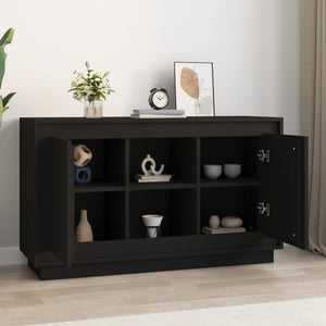 Credenza-Buffet-Armadio da cucina Nera 102x35x60 cm in Legno Multistrato