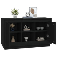 Credenza Nera 102x35x60 cm in Legno Multistrato 831878