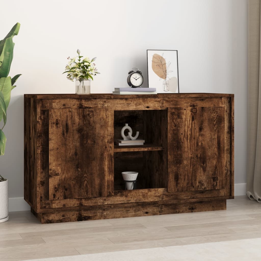 Credenza-Buffet-Armadio da cucina Rovere Fumo 102x35x60 cm in Legno Multistrato