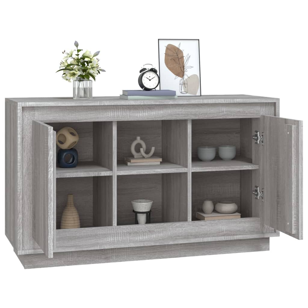 Credenza Grigio Sonoma 102x35x60 cm in Legno Multistrato 831883